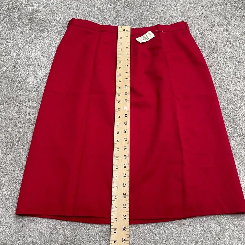 Talbots Vintage Y2K 90's Wool Pencil Straight Skirt Womens 18 Red Lined NWT New